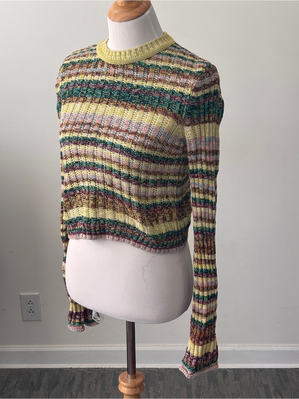 Asos long sleeve striped fitted sweater US size 4